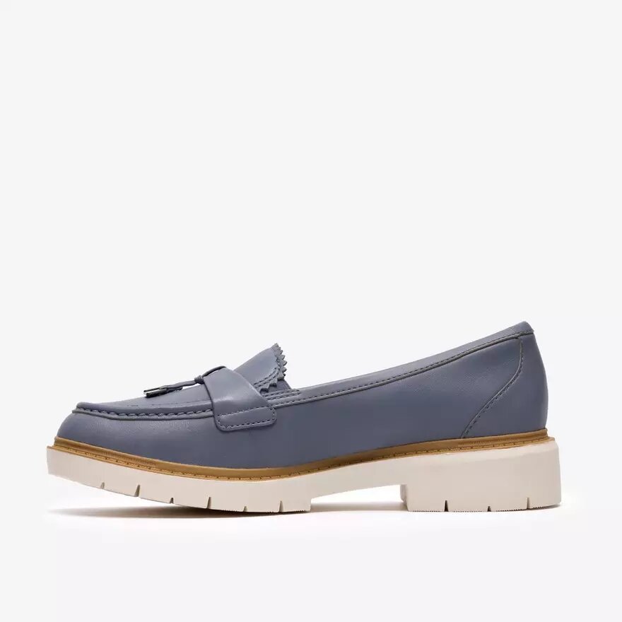 Mocasines de piel azul denim Westlynn Bella para mujer Mocasines de piel azul denim Westlynn Bella para mujer