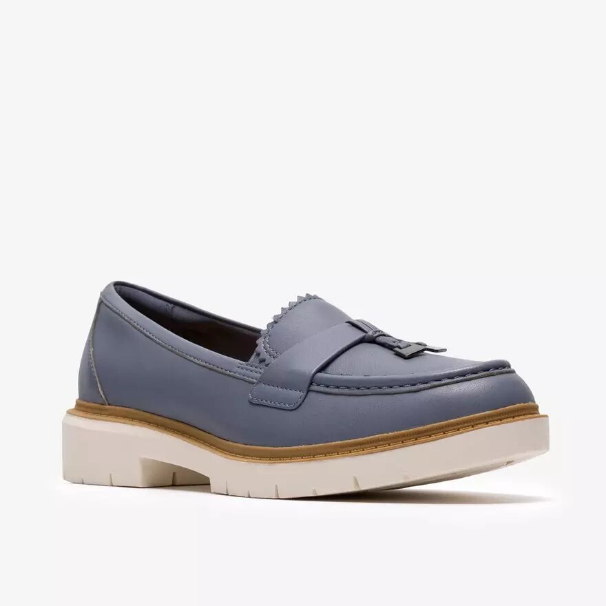 Mocasines de piel azul denim Westlynn Bella para mujer Mocasines de piel azul denim Westlynn Bella para mujer