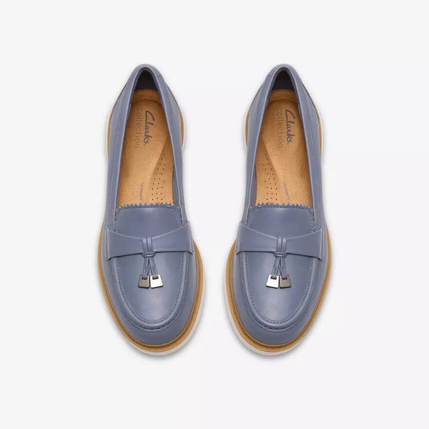 Mocasines de piel azul denim Westlynn Bella para mujer Mocasines de piel azul denim Westlynn Bella para mujer