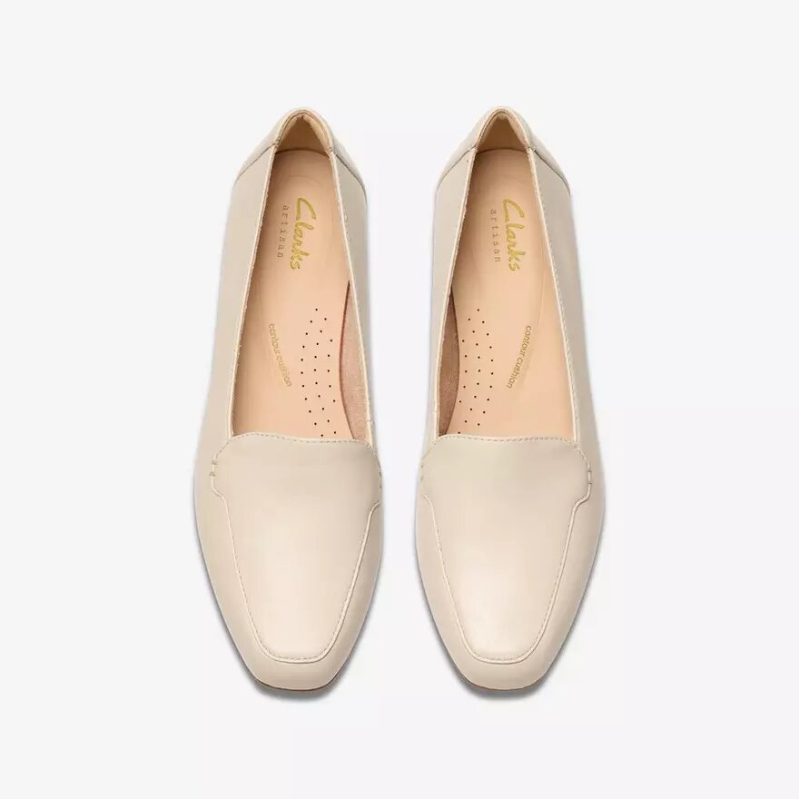 Mocasines de piel color crema Krystine Lily para mujer Mocasines de piel color crema Krystine Lily para mujer