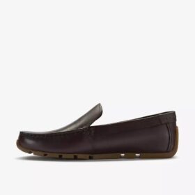 Mocasines de piel marrón oscuro Corsley Plain para hombre