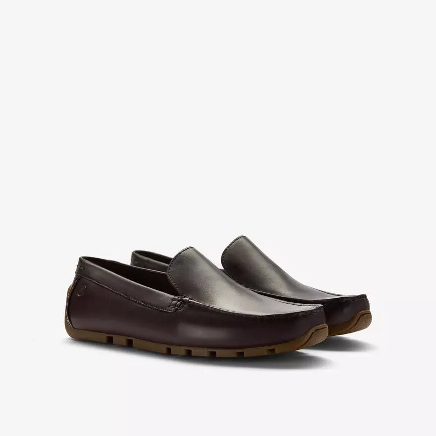 Mocasines de piel marrón oscuro Corsley Plain para hombre Mocasines de piel marrón oscuro Corsley Plain para hombre