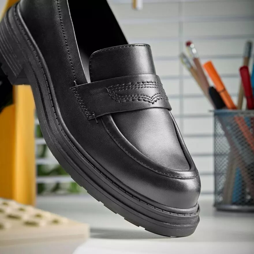 Mocasines de piel negra Orinoco3 Edge para mujer, EE. UU. Mocasines de piel negra Orinoco3 Edge para mujer, EE. UU.