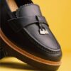 Mocasines de piel negra Westlynn Bella para mujer Mocasines de piel negra Westlynn Bella para mujer