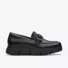 Mocasines de piel negros Loriini Izzy para mujer Mocasines de piel negros Loriini Izzy para mujer