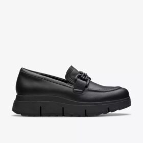 Mocasines de piel negros Loriini Izzy para mujer