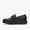 Mocasines de piel negros Loriini Izzy para mujer Mocasines de piel negros Loriini Izzy para mujer