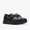 Mocasines de piel negros Loriini Izzy para mujer Mocasines de piel negros Loriini Izzy para mujer