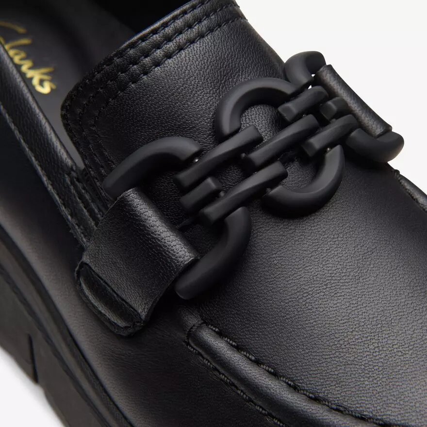 Mocasines de piel negros Loriini Izzy para mujer Mocasines de piel negros Loriini Izzy para mujer