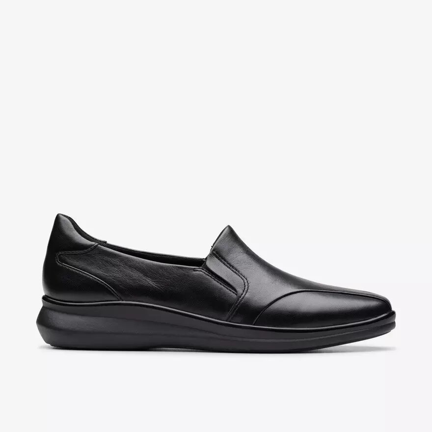 Mocasines de piel negros Lynell Edge para mujer Mocasines de piel negros Lynell Edge para mujer