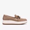 Mocasines de piel Zylah May para mujer, color topo, EE. UU.