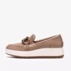 Mocasines de piel Zylah May para mujer, color topo, EE. UU.
