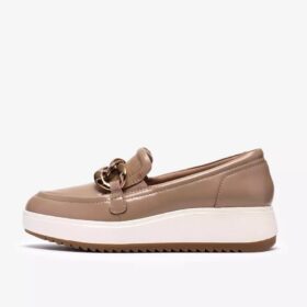Mocasines de piel Zylah May para mujer, color topo, EE. UU.
