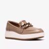 Mocasines de piel Zylah May para mujer, color topo, EE. UU.