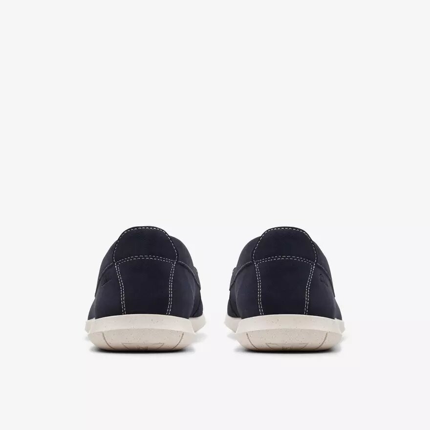 Mocasines de verano sin cordones Flexway Step para hombre, de ante azul marino Mocasines de verano sin cordones Flexway Step para hombre, de ante azul marino