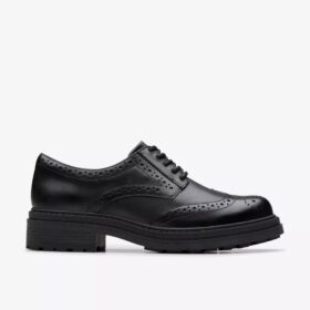 Mocasines Derby Orinoco3 de piel negra para mujer