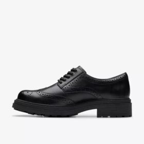 Mocasines Derby Orinoco3 de piel negra para mujer