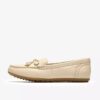 Mocasines Elliotte Sail de cuero color crema para mujer