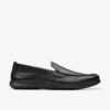 Mocasines Flexway Step de cuero negro para hombre Mocasines Flexway Step de cuero negro para hombre