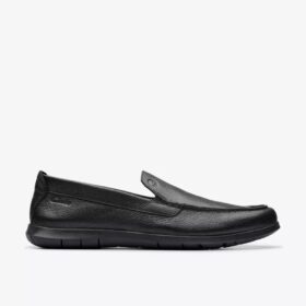 Mocasines Flexway Step de cuero negro para hombre