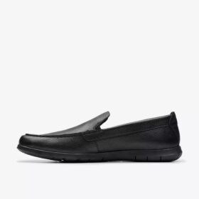 Mocasines Flexway Step de cuero negro para hombre
