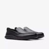 Mocasines Flexway Step de cuero negro para hombre Mocasines Flexway Step de cuero negro para hombre