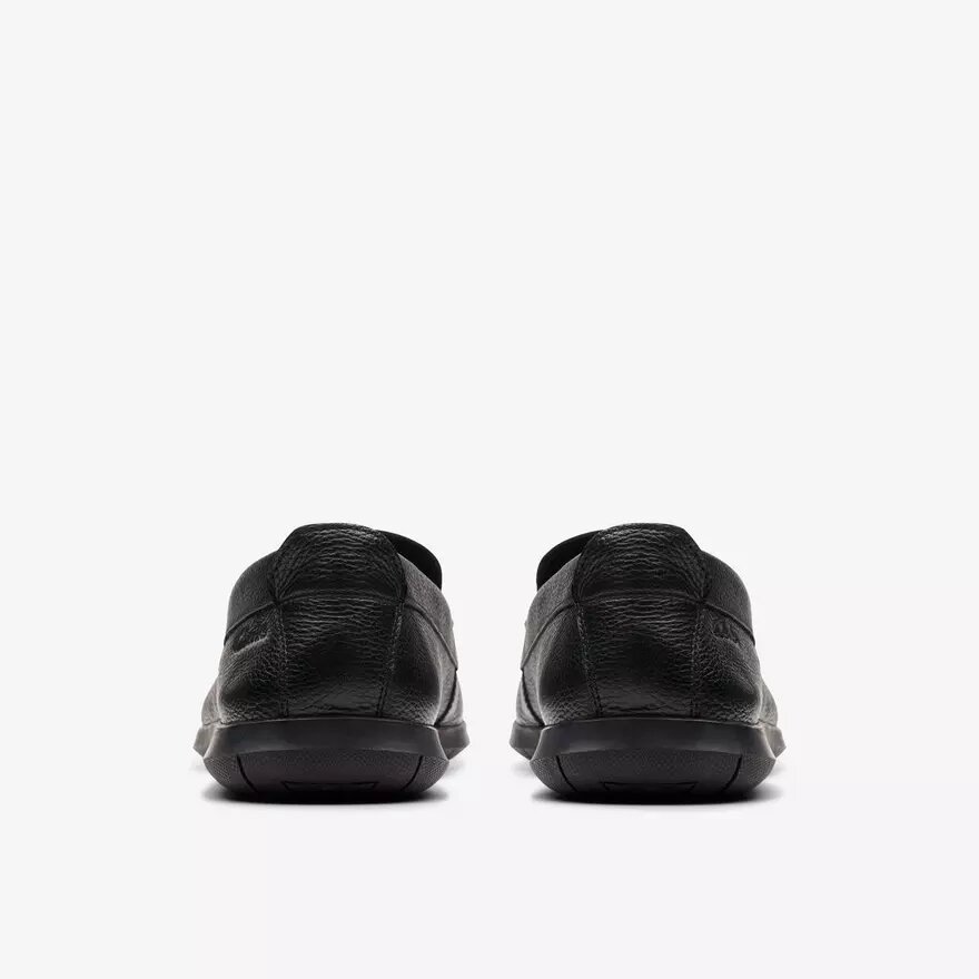 Mocasines Flexway Step de cuero negro para hombre Mocasines Flexway Step de cuero negro para hombre