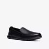 Mocasines Flexway Step negros lisos para hombre Mocasines Flexway Step negros lisos para hombre