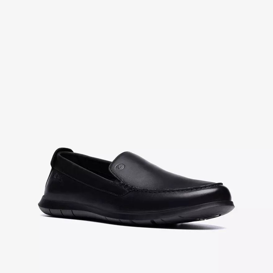Mocasines Flexway Step negros lisos para hombre Mocasines Flexway Step negros lisos para hombre