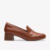Mocasines Iridessa Sky de cuero marrón oscuro para mujer