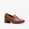 Mocasines Iridessa Sky de cuero marrón oscuro para mujer
