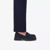 Mocasines Lauryl Step de ante azul marino para mujer