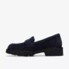 Mocasines Lauryl Step de ante azul marino para mujer