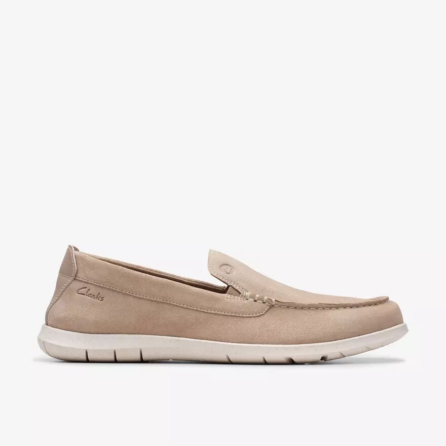 Mocasines sin cordones Flexway Step de ante color arena para hombre Mocasines sin cordones Flexway Step de ante color arena para hombre