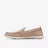 Mocasines sin cordones Flexway Step de ante color arena para hombre Mocasines sin cordones Flexway Step de ante color arena para hombre