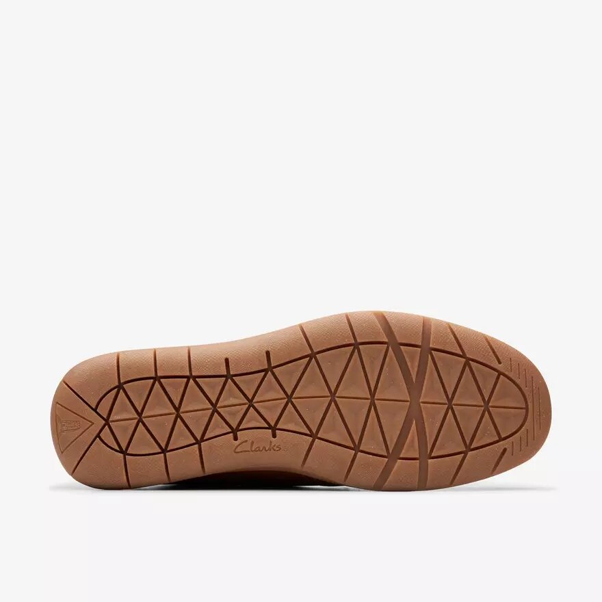 Mocasines sin cordones Flexway Step de cuero marrón claro para hombre en versión slip-on Mocasines sin cordones Flexway Step de cuero marrón claro para hombre en versión slip-on