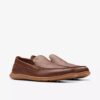 Mocasines sin cordones Flexway Step de cuero marrón claro para hombre en versión slip-on Mocasines sin cordones Flexway Step de cuero marrón claro para hombre en versión slip-on