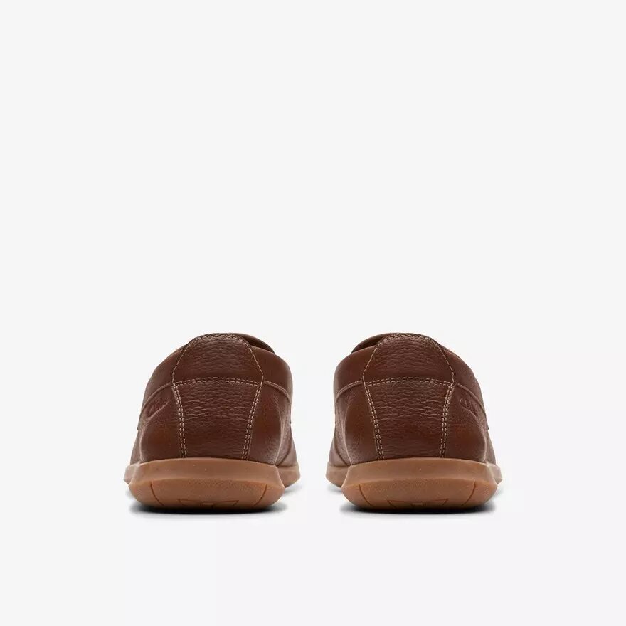 Mocasines sin cordones Flexway Step de cuero marrón claro para hombre en versión slip-on Mocasines sin cordones Flexway Step de cuero marrón claro para hombre en versión slip-on