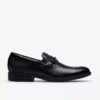 Mocasines Steadwell Bit de cuero negro para hombre