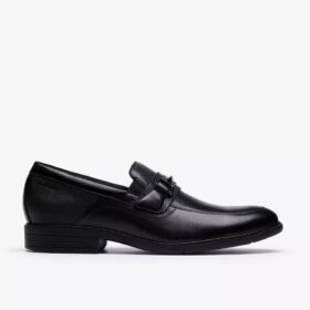 Mocasines Steadwell Bit de cuero negro para hombre