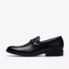 Mocasines Steadwell Bit de cuero negro para hombre
