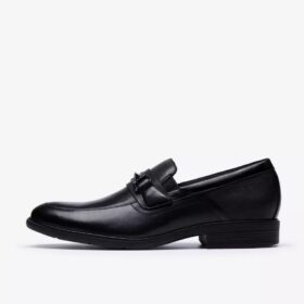 Mocasines Steadwell Bit de cuero negro para hombre
