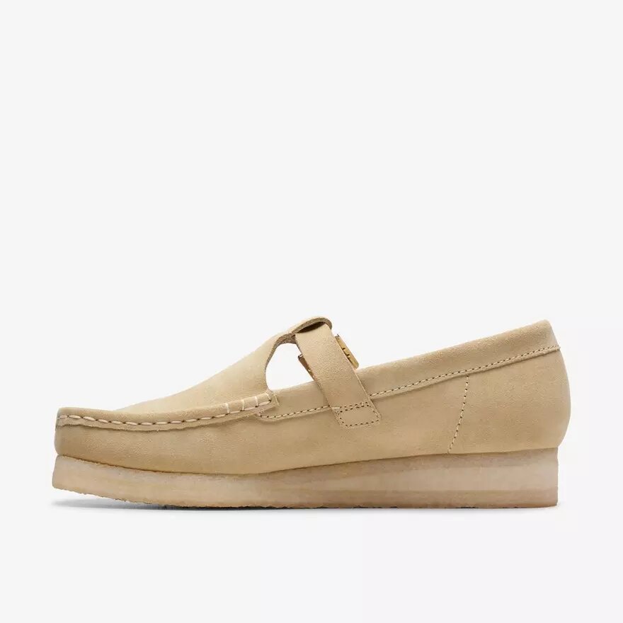 Mocasines Wallabee T-Bar de ante color arce para mujer Mocasines Wallabee T-Bar de ante color arce para mujer