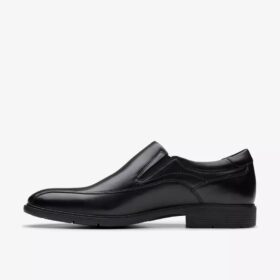 Mocasín de cuero negro Eldredge Step para hombre
