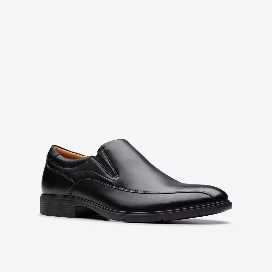 Mocasín de cuero negro Eldredge Step para hombre Mocasín de cuero negro Eldredge Step para hombre