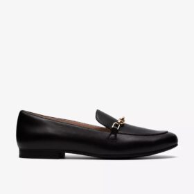 Mocasín de cuero negro Tamna Iris para mujer