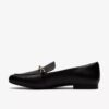 Mocasín de cuero negro Tamna Iris para mujer