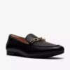Mocasín de cuero negro Tamna Iris para mujer