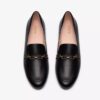 Mocasín de cuero negro Tamna Iris para mujer