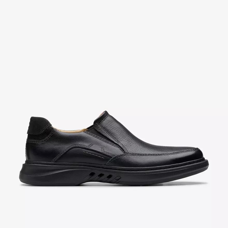 Mocasín de cuero negro Un Briley Step para hombre | clarks Mocasín de cuero negro Un Briley Step para hombre | clarks